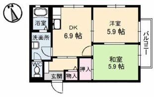 Cosmo Town Ｉ棟の物件間取画像